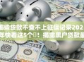哪些贷款不查不上征信记录2025年快看这5个​！揭露黑户贷款最快的