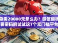 急需20000元怎么办？微信借钱要密码吗试试这7个无门槛平台