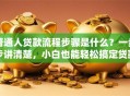 普通人贷款流程步骤是什么？一步步讲清楚，小白也能轻松搞定贷款申请！