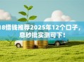 618借钱推荐2025年12个口子，低息秒批实测可下！
