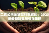 二套公积金贷款利率解读：2023年最新政策与省钱攻略