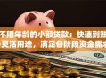 不限年龄的小额贷款：快速到账+灵活用途，满足各阶段资金需求