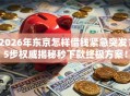 2026年东京怎样借钱紧急突发？5步权威揭秘秒下款终极方案！
