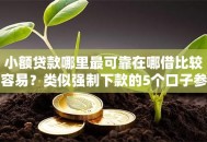 小额贷款哪里最可靠在哪借比较容易？类似强制下款的5个口子参考