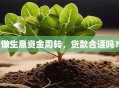 做生意资金周转，贷款合适吗？