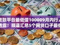 贷款平台最低借100009月内行人透露！顺道汇总5个网贷口子最低借一万