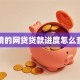 我申请的网贷贷款进度怎么查询呀