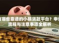 有哪些靠谱的小额贷款平台？申请流程与注意事项全解析