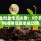 大学生创业作文必看：5个真实案例揭秘低成本成功路