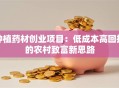 种植药材创业项目：低成本高回报的农村致富新思路