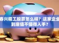 春兴精工股票怎么样？这家企业到底值不值得入手？
