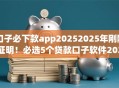 口子必下款app20252025年刚刚证明！必选5个贷款口子软件2025快速下款