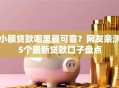 小额贷款哪里最可靠？网友亲测5个最新贷款口子盘点