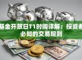 基金开放日T1时间详解：投资者必知的交易规则