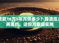 贷款16万5年月供多少？算清压力再签约，这份方案超实用