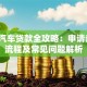 南昌汽车贷款全攻略：申请条件、流程及常见问题解析