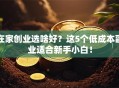 在家创业选啥好？这5个低成本副业适合新手小白！