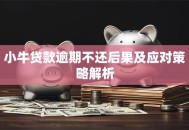 小牛贷款逾期不还后果及应对策略解析