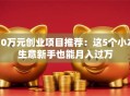 10万元创业项目推荐：这5个小本生意新手也能月入过万