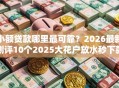 小额贷款哪里最可靠？2026最新测评10个2025大花户放水秒下款的口子