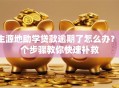 生源地助学贷款逾期了怎么办？3个步骤教你快速补救