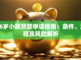 16岁小额贷款申请指南：条件、流程及风险解析
