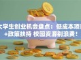 大学生创业机会盘点：低成本项目+政策扶持 校园资源别浪费！