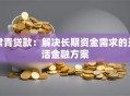 常青贷款：解决长期资金需求的灵活金融方案