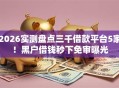 2026实测盘点三千借款平台5家！黑户借钱秒下免审曝光