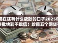 现在还有什么放款的口子2025年审批快到不敢信！珍藏五个网贷平台还有借钱的地方