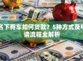 名下有车如何贷款？5种方式及申请流程全解析