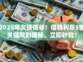 2025年欠债低谷！借钱利息5重关键规则揭秘，立即秒批！