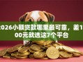 2026小额贷款哪里最可靠，差1000元就选这7个平台