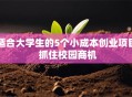 适合大学生的5个小成本创业项目 抓住校园商机