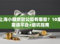 上海小额贷款公司有哪些？10家靠谱平台+避坑指南