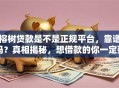 榕树贷款是不是正规平台，靠谱吗？真相揭秘，想借款的你一定要看看！