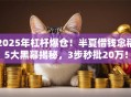 2025年杠杆爆仓！半夏借钱念稿5大黑幕揭秘，3步秒批20万！