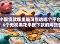 小额贷款哪里最可靠选哪个平台？6个无视黑花半夜下款的网贷软件推荐