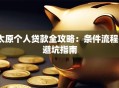 太原个人贷款全攻略：条件流程+避坑指南