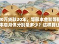 80万贷款20年，等额本金和等额本息月供分别是多少？这样算让你明明白白，一看就懂！
