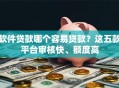 软件贷款哪个容易贷款？这五款平台审核快、额度高
