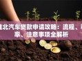 淮北汽车贷款申请攻略：流程、利率、注意事项全解析