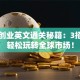 自主创业英文通关秘籍：3招让你轻松玩转全球市场！
