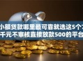 小额贷款哪里最可靠就选这5个7千元不审核直接放款500的平台