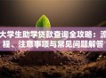 大学生助学贷款查询全攻略：流程、注意事项与常见问题解答