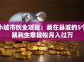 小城市创业项目：藏在县城的5个暴利生意轻松月入过万