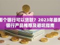 哪个银行可以贷款？2023年最新银行产品推荐及避坑指南