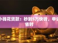 小钱花贷款：秒到5万快钱，申请省时