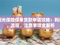 阳光保险保单贷款申请攻略：利息、流程、注意事项全解析