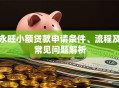 永旺小额贷款申请条件、流程及常见问题解析